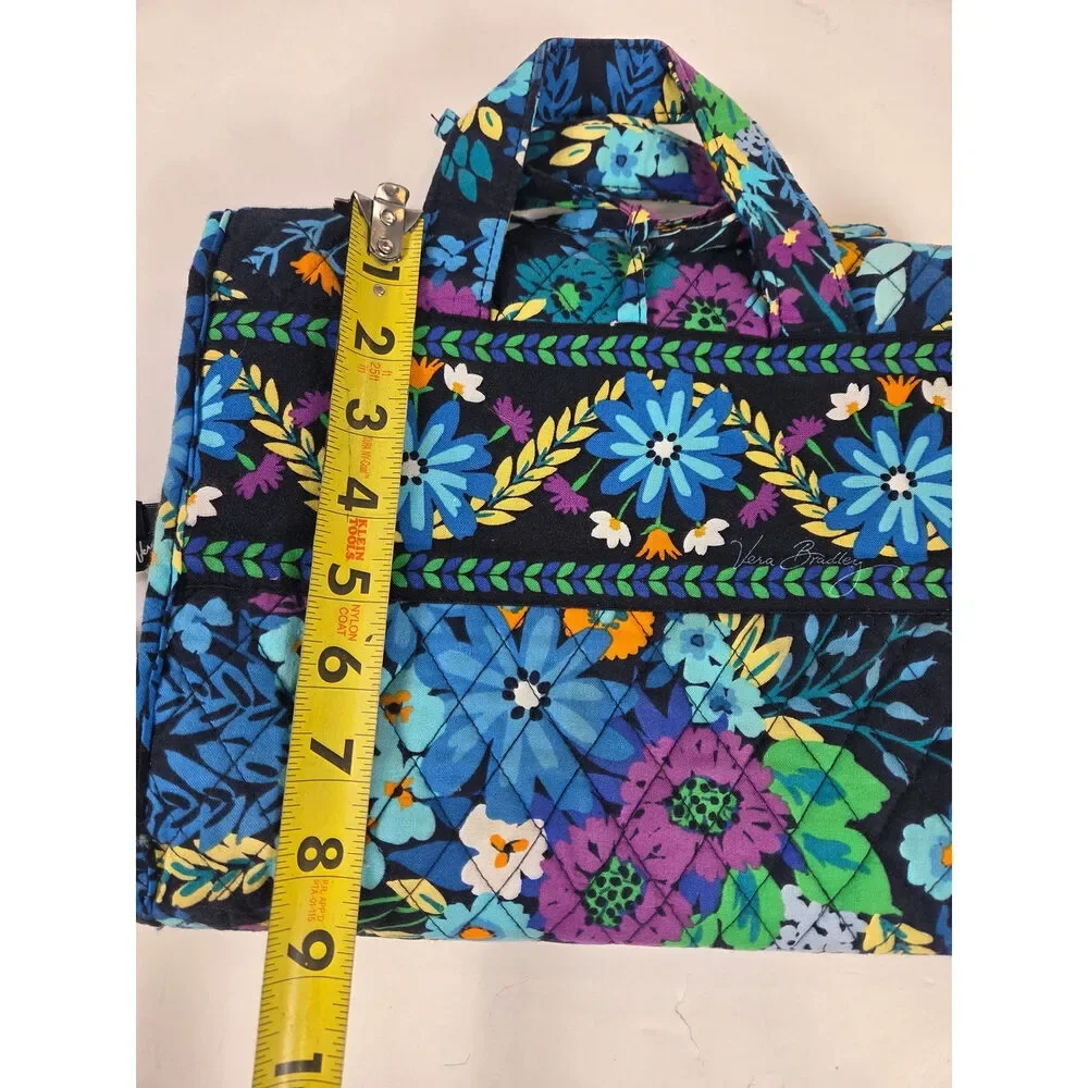 Vera Bradley Hanging Travel Organizer Quilted Cotton Midnight Blues Pattern